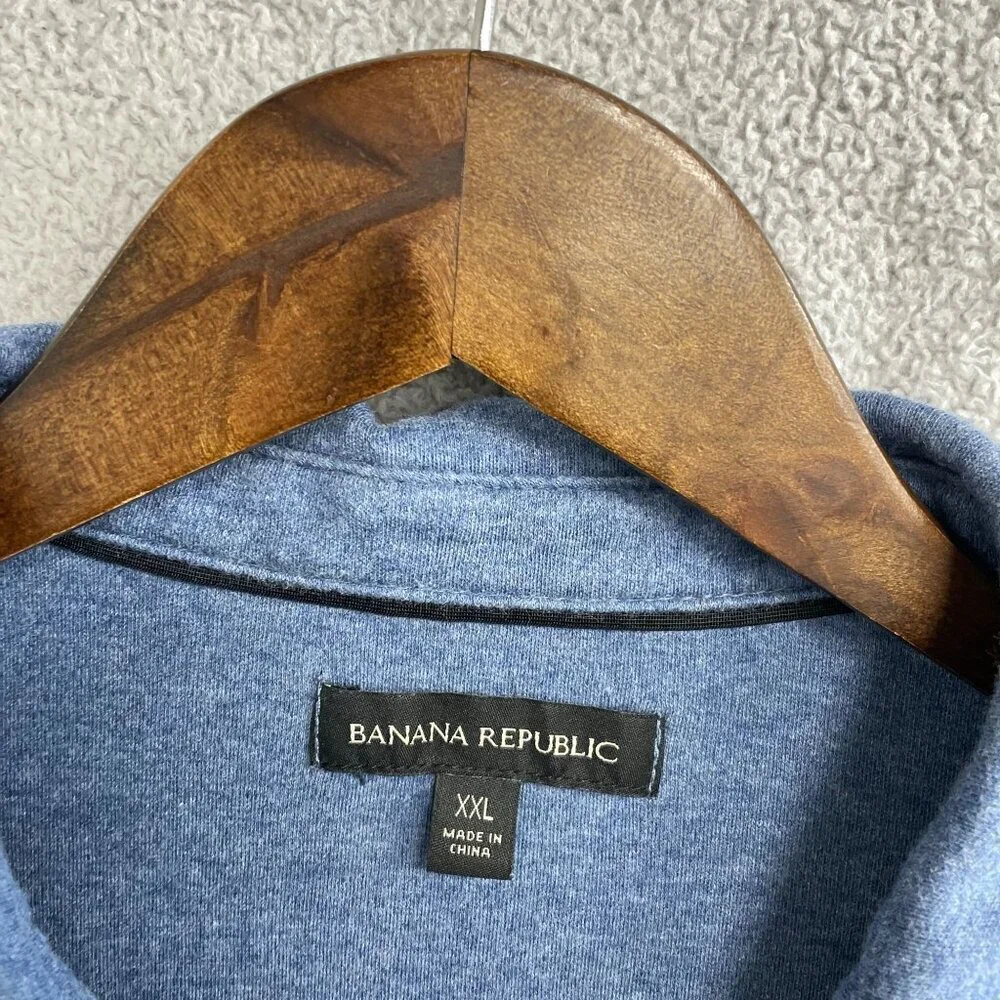 Banana Republic Men's XXL Polo Shirt Blue Cotton